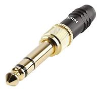 Hicon HI-J3563S - Connettore maschio da 3,5 mm, con adattatore a jack da 6,3 mm per saldare