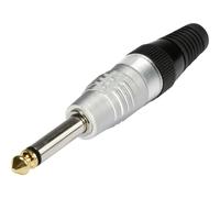 Hicon HI-J63M Jack 6.35 mm Spina dritta Numero Poli (num): 2 Mono Argento 1 pz.