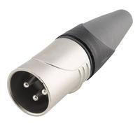 Hicon HI-X3CM-HD Connettore XLR Spina dritta Numero Poli (num): 3 Nero, Argento