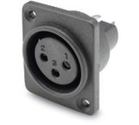 Hicon HI-X3DF-HD-B Connettore XLR Presa a pannello Numero Poli (num): 3 Nero 1