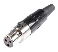 Hicon HI-XMCF3 Mini Connettore XLR Presa dritta Numero Poli (num): 3 Argento 1