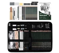hicoosee 43 Pezzi Set Matite da Disegno Professionale, Matite da Disegno Set, Forniture Artistiche Professionali per Disegno, Schizzo, Ombreggiatura, Sfocatura, Art Kit per Principianti e Artisti