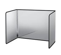 hicoosee Paraschizzi Cucina Pieghevole Protezione a Parete in Alluminio 3 Lati per la Cucina, Contro Gli Schizzi di Olio (M)