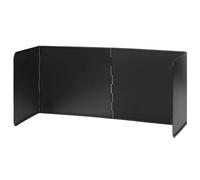 hicoosee Paraschizzi Cucina Pieghevole Protezione, Paraschizzi Pieghevole Paraschizzi a Parete in Alluminio 3 Lati per la Cucina, Contro Gli Schizzi di Protezione per Schizzi di Olio (Nero-L)