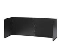 hicoosee Paraschizzi Cucina Pieghevole Protezione, Paraschizzi Pieghevole Paraschizzi a Parete in Alluminio 3 Lati per la Cucina, Contro Gli Schizzi di Protezione per Schizzi di Olio (Nero-S)