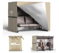 HICOVER Copertura per dondolo a 3 posti, impermeabile, resistente all'inverno, colore cachi