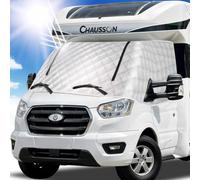 Hicover Tappetino termico per finestra color argento, copertura termica per Ford Transit 2015-2025 MK8 & MK9, protezione solare per parabrezza anteriore Ford Transit, tappetino termico per camper