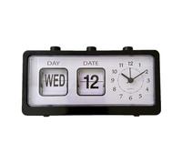 HiCOZZIE Sveglia Meccanica novità Flip Clock Orologio Digitale da Tavolo con Calendario Orologio Decorazioni per la Casa Decorazioni retrò,Nero