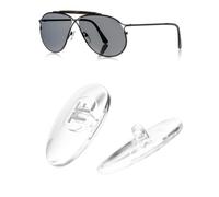 HiCycle2 Naselli di ricambio in silicone per occhiali da sole TOM Frod, con naselli a vite, kit di riparazione (15 mm) (argento)