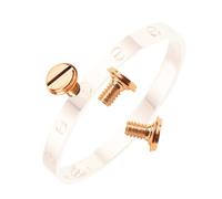 HiCycle2 Viti piatte 4,1 mm di ricambio per bracciale Cartier Love misura 16-19, 3 pezzi (oro rosso)
