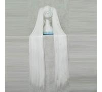 Hidan No Aria Kanzaki H Aria Rosa 120Cm Capelli Sintetici Lunghi Costume Cosplay Parrucca Del Partito + 2 Coda Di Cavallo + Berretto Parrucca Vocaloid Bianco