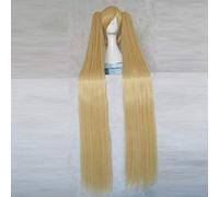 Hidan No Aria Kanzaki H Aria Rosa 120Cm Capelli Sintetici Lunghi Costume Cosplay Parrucca Del Partito + 2 Coda Di Cavallo + Berretto Parrucca Vocaloid D'Oro