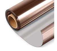 HIDBEA - Pellicola protettiva per finestra con protezione UV, per controllo del calore, per casa, ufficio, 17,5 x 2 m, colore: marrone-argento