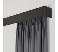 Hidden ain Track Adjuble ain Rail con ruote lisce, ideale per la doccia ains, divisori e tendaggi per la casa (nero, 2 m)