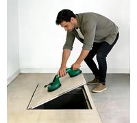 Hidden Basement Entrydoor Cover, 23 25 27 29 In Recessed Crawl Space Floor Hatch For Cellar/Storage Room, Heavy-Duty Steel Wine Cellars Access Door(60x27in)