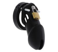 Hidden Desire Extreme Chastity Cock Cage Silicone Black L