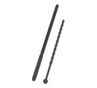 Hidden Desire Extreme Ribbed Penis Dilator Set 2 pcs Black
