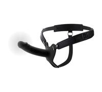 Hidden Desire Inferno Vibrating Silicone Hollow Penis Strap-On with Remote 16cm Black
