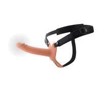 Hidden Desire Inferno Vibrating Silicone Hollow Penis Strap-On with Remote 18cm Skin