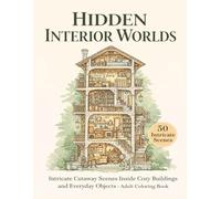 Hidden Interior Worlds: Intricate Cutaway Scenes Inside Cozy Buildings and Everyday Objects Adult Coloring Book