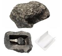 Hide A Spare-Key Fake Rock For Outside, hide a key car, Looks & Feels Like Real Stone, Safe For Gardens, Yards, Geocaching(style:A)