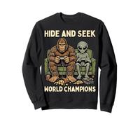 Hide And Seek World Champions Bigfoot Alien Video Games Felpa
