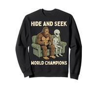Hide And Seek World Champions Bigfoot Alien Video Games Felpa