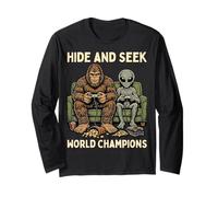 Hide And Seek World Champions Bigfoot Alien Video Games Maglia a Manica