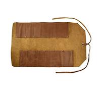 Hide & Drink, Big Tool Roll Up Bag con 12 slot, per officina, organizer per attrezzi per la lavorazione del legno, custodia rustica, in pelle pieno fiore, fatta a mano, mogano single malt