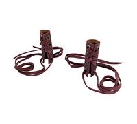 Hide & Drink, Cravatte per capelli in pelle (2 pezzi) / coda di cavallo / treccia titolare / involucri / accessori per capelli lunghi, fatto a mano include 101 anni di garanzia (Sangria)