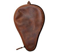 Hide & Drink, Custodia in Pelle per Ping Pong Professionale/Tennis da Tavolo, Borsa/Protezione/Borsa/Borsa/Viaggio/Custodia Realizzata a Mano, Colore: Marrone Bordeaux