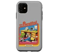 Hide from Reality Sarcastic Retro Vintage Funny Adult Humor Custodia per iPhone 11