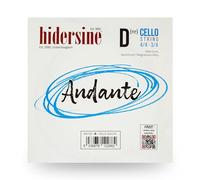 Hidersine Andante - Corda D per violoncello 4/4-3/4, anima in acciaio, corda in lega per una maggiore durata e facilità di suono. Tono eccellente e ottimo rapporto qualità/prezzo. Per studenti di