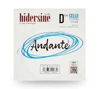 Hidersine Andante - Corda D per violoncello da 1/2, anima in acciaio, corda in lega per longevità e facilità di suono. Tono eccellente e grande valore. Per studenti di violoncello con violoncello di