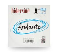 Hidersine Andante - Corda per violoncello 4/4-3/4, anima in acciaio, corda in lega per una maggiore durata e facilità di suono. Tono eccellente e ottimo rapporto qualità-prezzo. Per studenti con