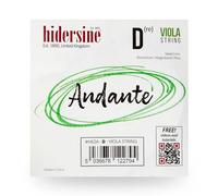 Hidersine Andante - Corda singola D per VIOLA. Nucleo in acciaio, corda in lega per una maggiore durata e facilità di suono. Ottimo tono e grande valore. Ideale per tutti gli studenti di viola. Solo