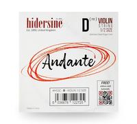 Hidersine Andante - Corda singola D per violino 1/2, corda in acciaio, facile da suonare. Ottimo tono e grande valore. Perfetto per studenti con violini di mezza dimensione.
