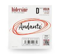 Hidersine Andante - Corda singola D per violino 1/8, corda in acciaio, facile da suonare. Ottimo tono e grande valore. Perfetta per studenti con violini di ottava dimensione.