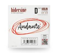 Hidersine Andante - Corda singola D per violino da 4/4 a 3/4, corda in acciaio, facile da suonare. Ottimo tono e grande valore. Perfetto per studenti con violini full size e tre quarti.
