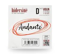Hidersine Andante - Corda singola D per violino misura 1/16, corda in acciaio, facile da suonare. Ottimo tono e grande valore. Perfetta per studenti con violini di dimensioni sedicesime.