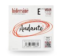Hidersine Andante - Corda singola E per violino misura 1/2, anima in acciaio, ottimo tono e ottimo rapporto qualità-prezzo, perfetta per studenti con violini di medie dimensioni.