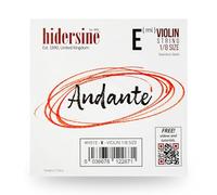 Hidersine Andante - Corda singola E per violino misura 1/8, anima in acciaio. Ottimo tono e ottimo rapporto qualità-prezzo. Perfetta per studenti con violini di ottava dimensione.