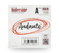 Hidersine Andante - Corda singola per violino 1/8. Corda in acciaio con anima in corda facile da suonare. Ottimo tono e grande valore. Perfetto per studenti con violini di ottava dimensione.