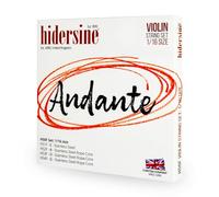 Hidersine Andante - Corde per violino 1/16, anima in corda d'acciaio per una facile sensazione di suono. Ottimo tono e grande valore. Corde per studenti ideali per violini di dimensioni sedicesime. 1