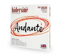 Hidersine Andante - Corde per violino 1/8, anima in acciaio per una facile sensazione di suono. Ottimo tono e ottimo valore. Corde per studenti ideali per violini di ottava dimensione. 1 set di 4