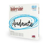 Hidersine Andante - Set di corde per violoncello da 1/2, anima in acciaio, corda in lega, longevità e facilità di suono, tono eccellente e grande valore. Ideale per studenti di violoncello di