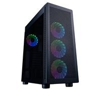 Hiditec H1 Air ARGB Midi Tower in vetro temperato USB 2.0 Nero