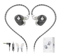 Hidizs MS1 Galaxy IEM - Auricolari da gioco con doppio motore magnetico per un suono coinvolgente da gioco, auricolari cablati, microfono in linea, cavo a 2 pin staccabile, spina da 3,5 mm