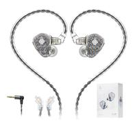 Hidizs MS1 Galaxy IEM - Auricolari da gioco con doppio motore magnetico per un suono coinvolgente da gioco, auricolari cablati, microfono in linea, cavo a 2 pin staccabile, spina da 3,5 mm