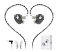 Hidizs MS1 Galaxy IEM - Auricolari da gioco con doppio motore magnetico per un suono coinvolgente da gioco, auricolari cablati, microfono in linea, cavo a 2 pin staccabile, spina da 3,5 mm